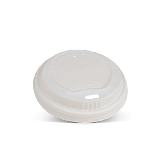CPLA Lid 80mm (suit 6/ 8/ 10oz cups) White (1000)