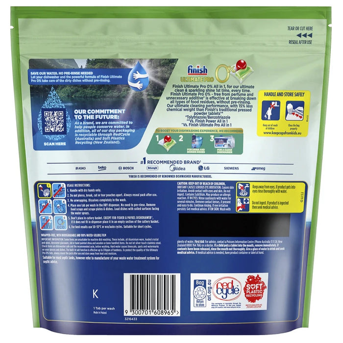 Finish Powerball Ultimate Pro 0% Dishwashing Tablets