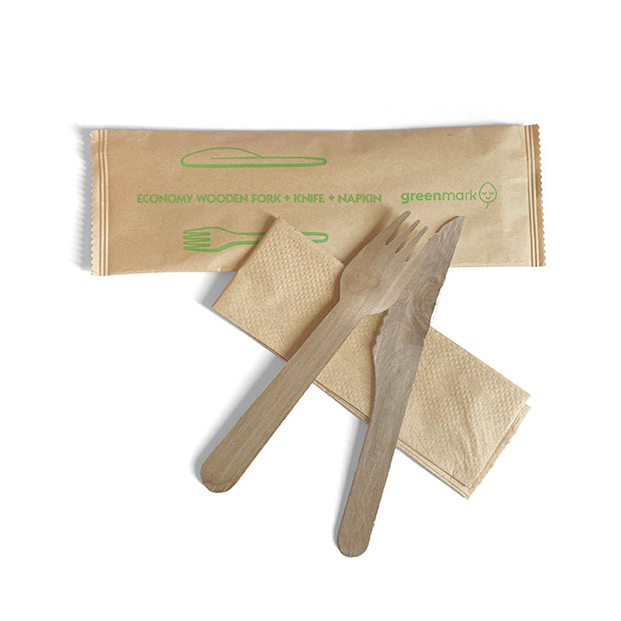 Greenmark Wooden Cutlery Set Economy